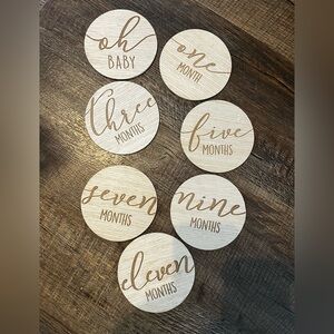 Wooden Baby Milestone Props